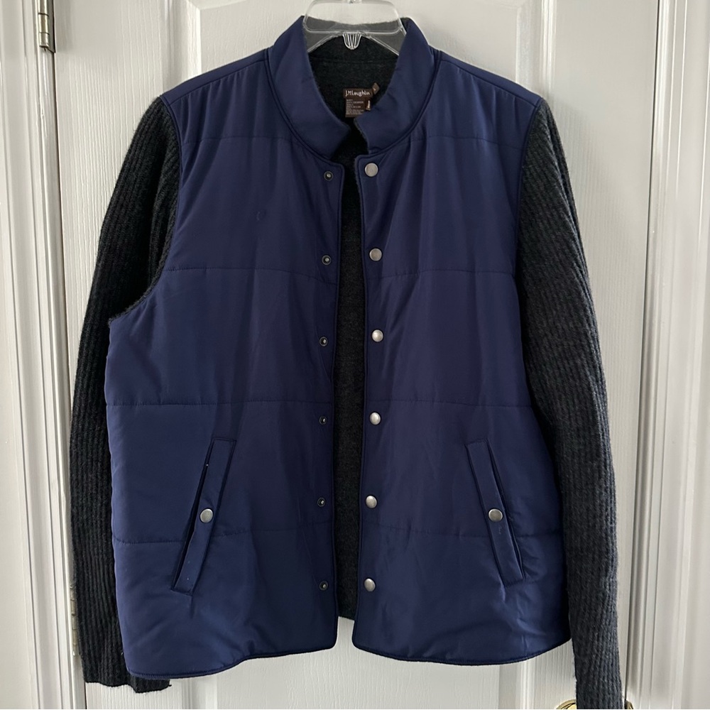 Men’s J. McLaughlin Reversible Cashmere Sweater Nylon Hybrid Jacket